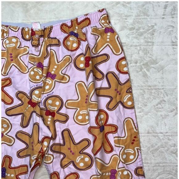 Victoria’s Secret Gingerbread 100% Cotton Vintage Flannel Pajama Set In Pink - Picture 4 of 6